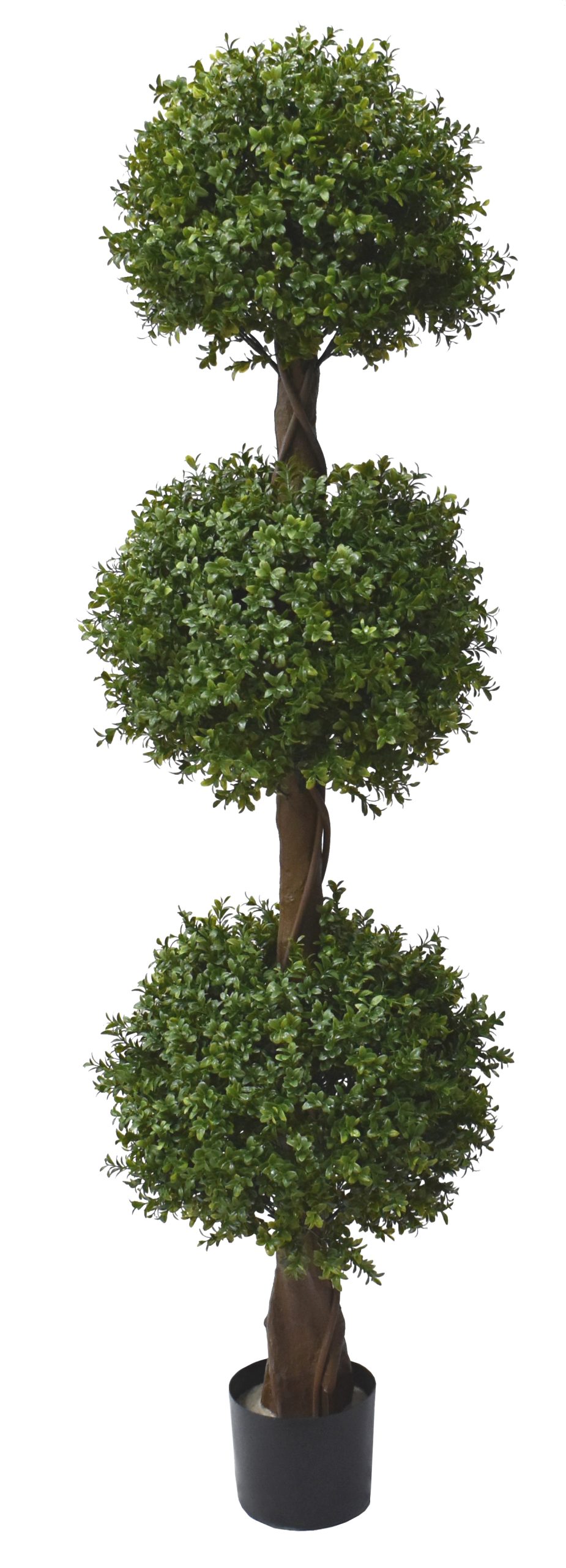 66″ UV Resistant Plastic Small Hedyotis Plant Triple Ball Topiary w/ 2720Lvs.