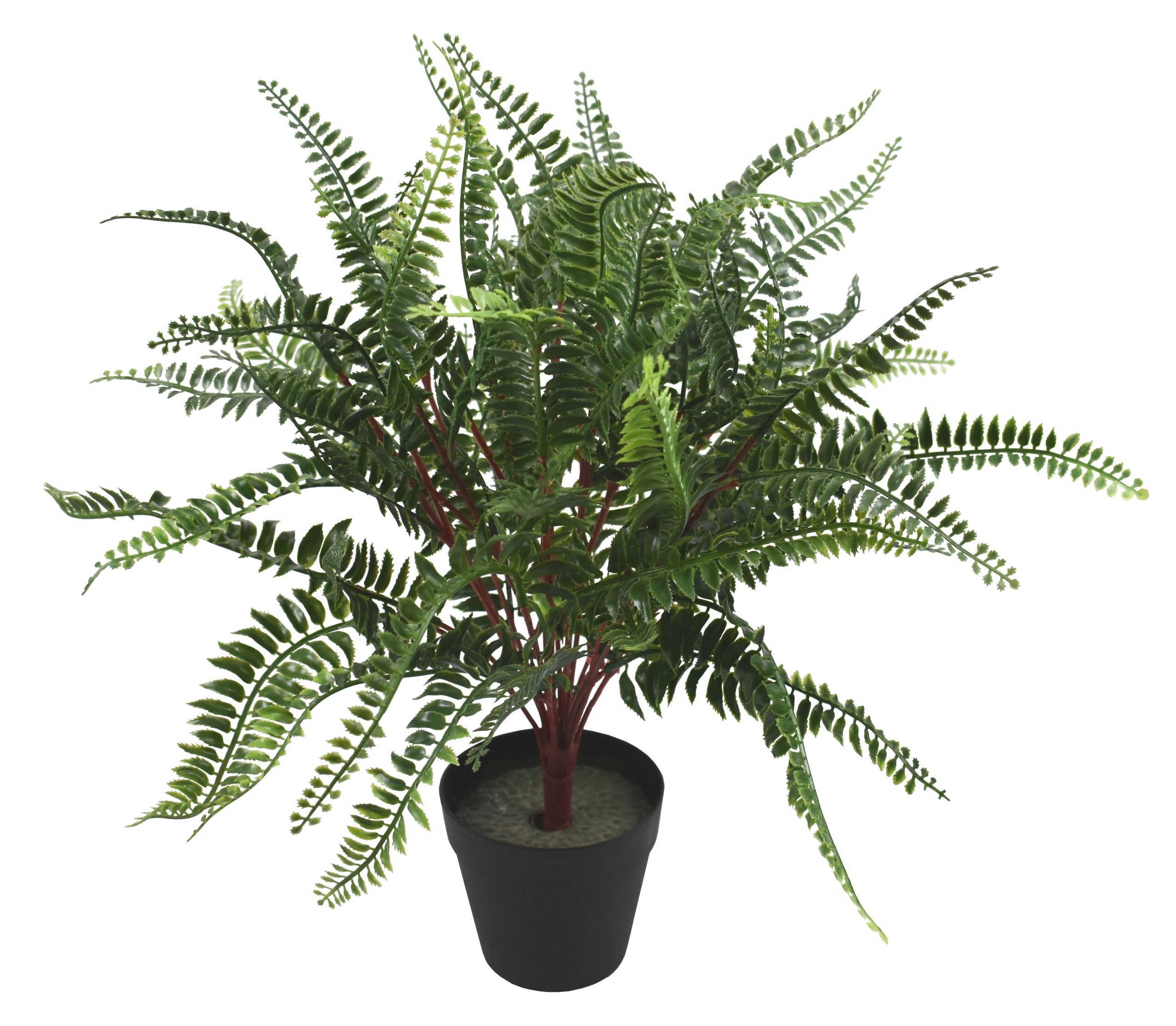 15″ UV Resistant Plastic Leather Fern Bush x18 w/72Lvs.