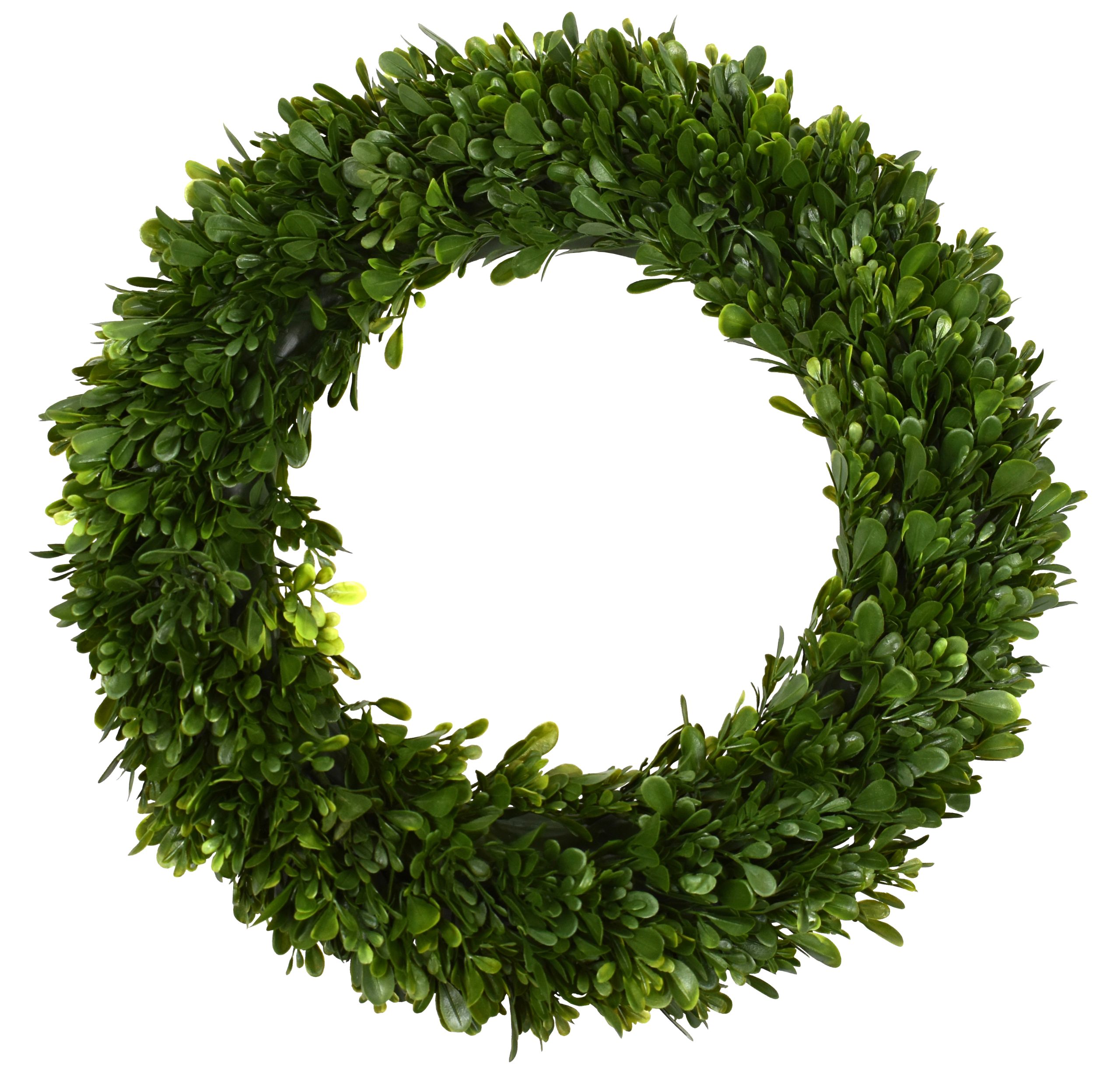 15″ UV Resistant Plastic Tea Leaf Half Wreath w/140Lvs.