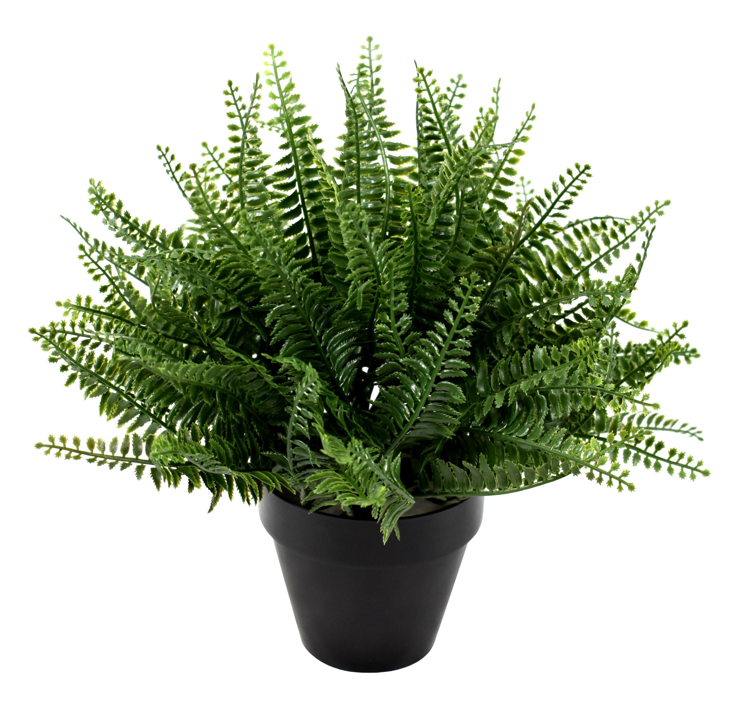11.5″ UV Resistant Plastic Leather Fern Bush w/98Lvs.