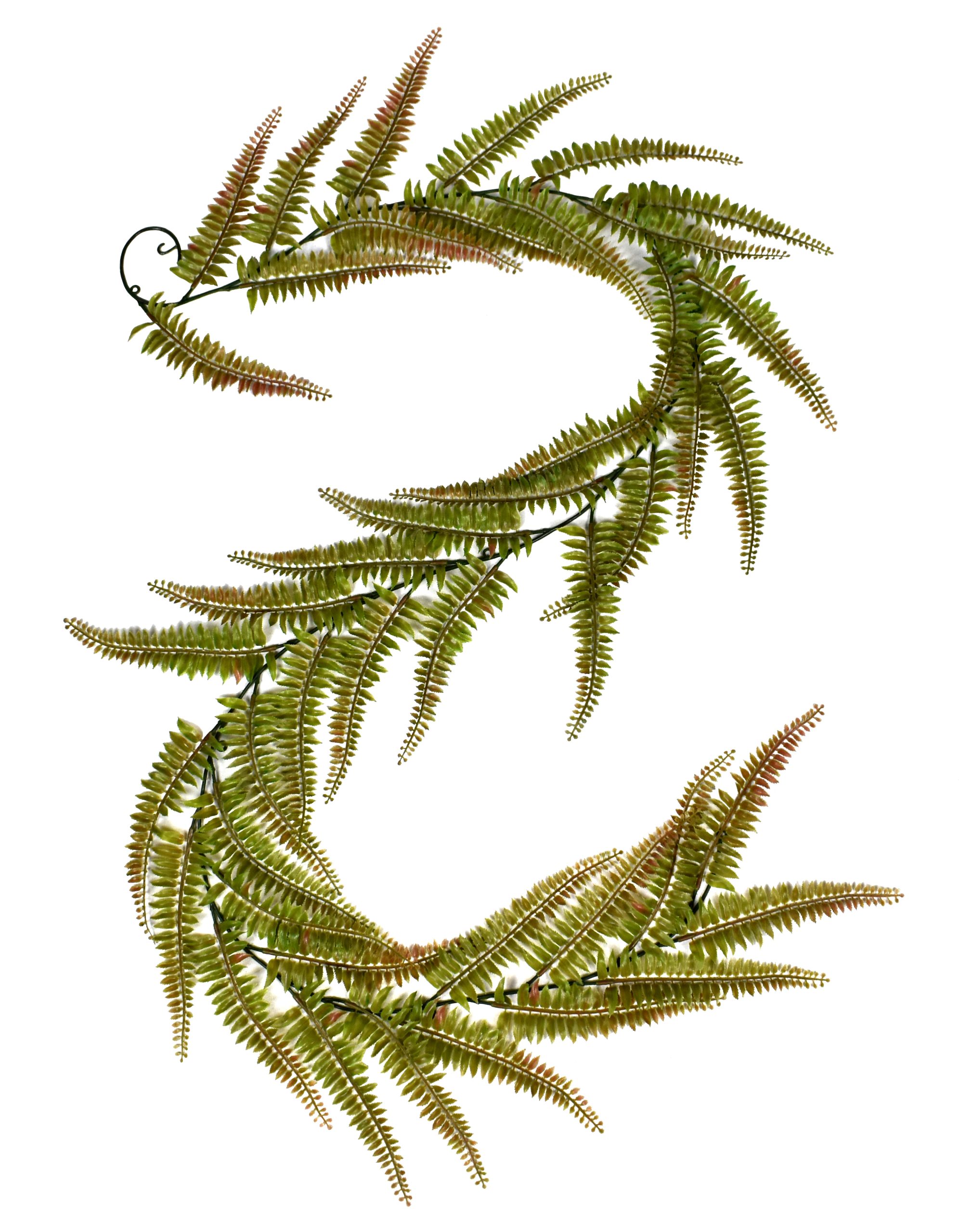 6′ UV Resistant Plastic Boston Fern Garland w/44Lvs.