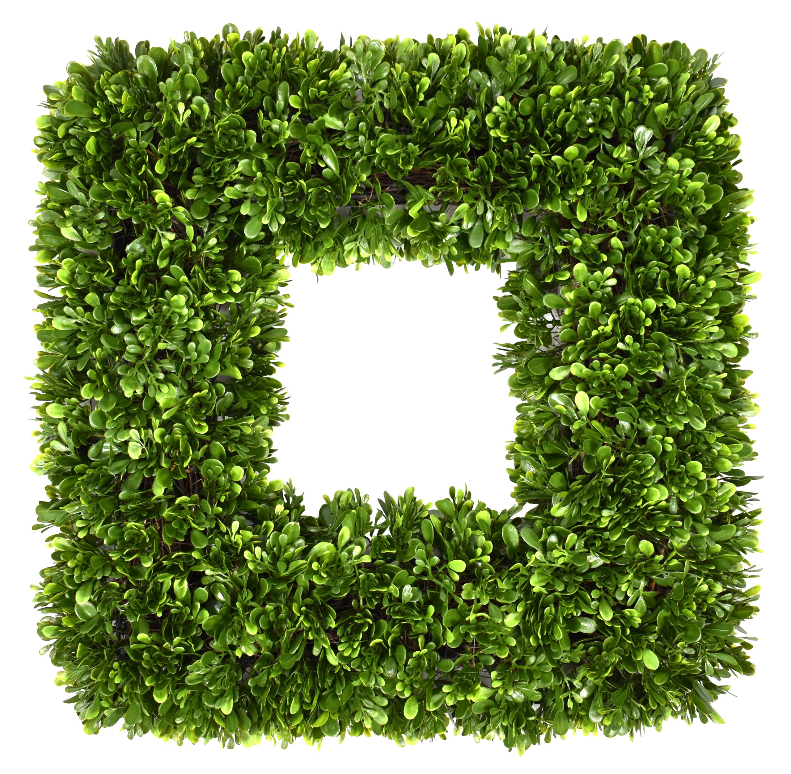 18″ UV Resistant Plastic Tea Leaf Square Wreath W/340Lvs.