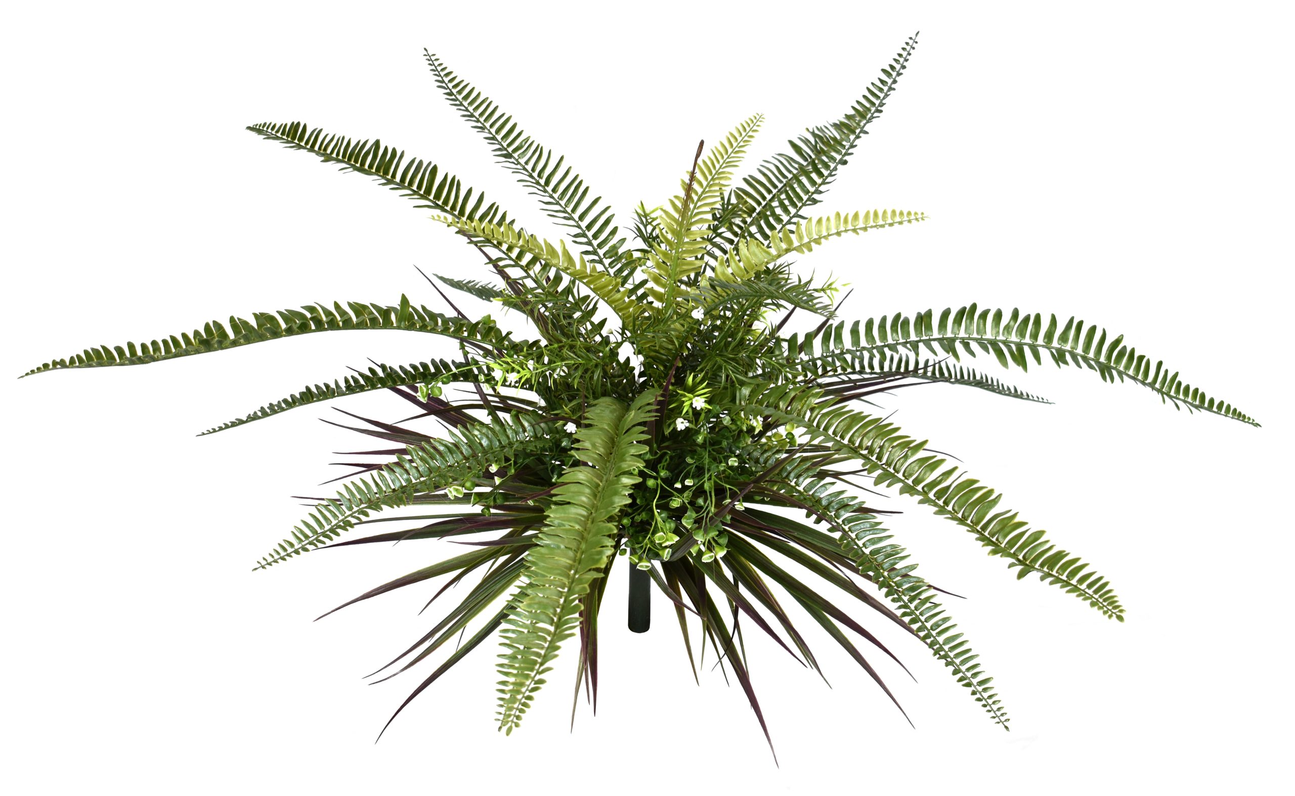 20″ UV Resistant Plastic Assorted Boston Fern Bush w/208Lvs.