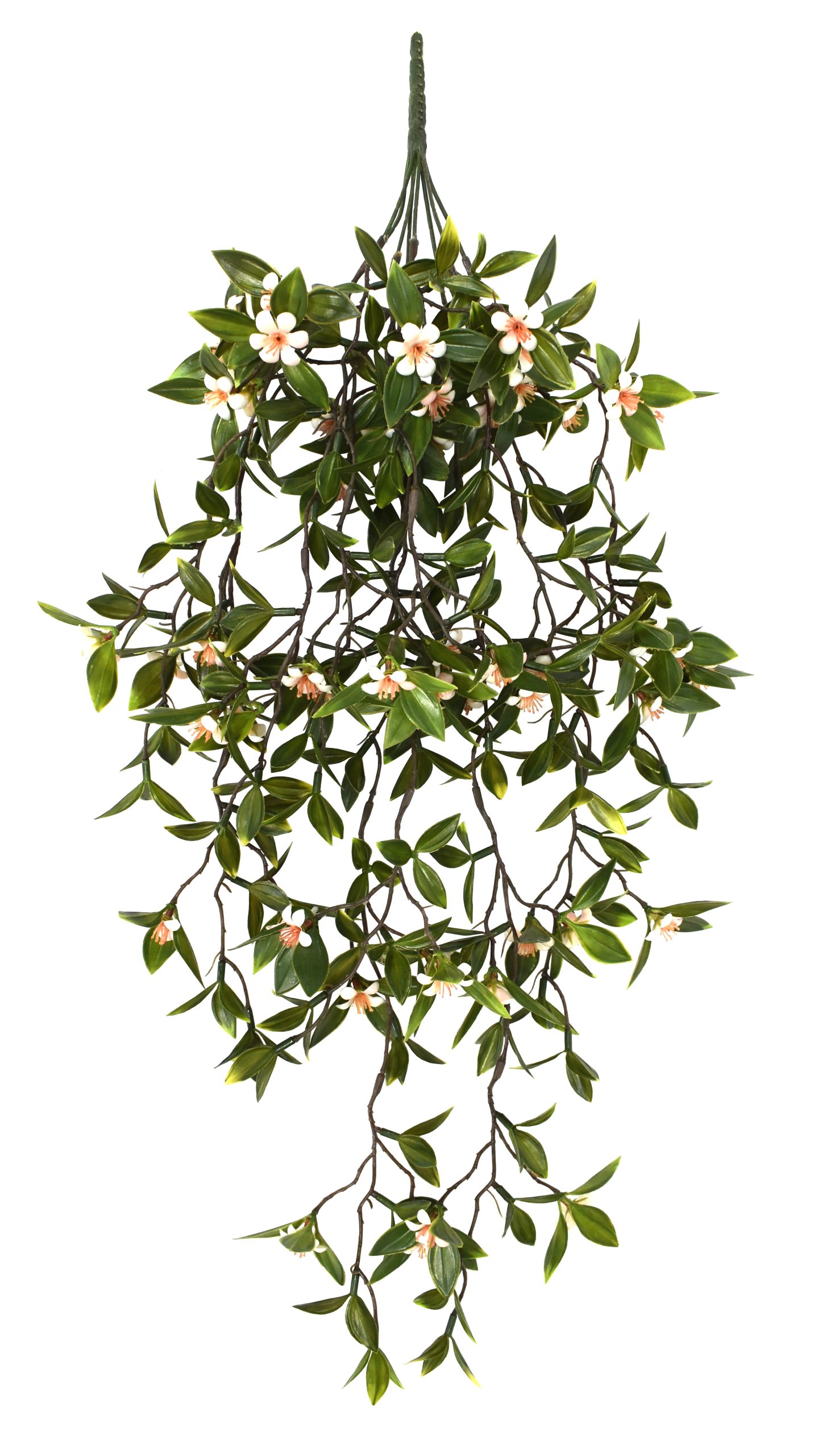 27.5″ UV Resistant Plastic Purple Brow Bush x8 w/153Lvs.58Flowers.