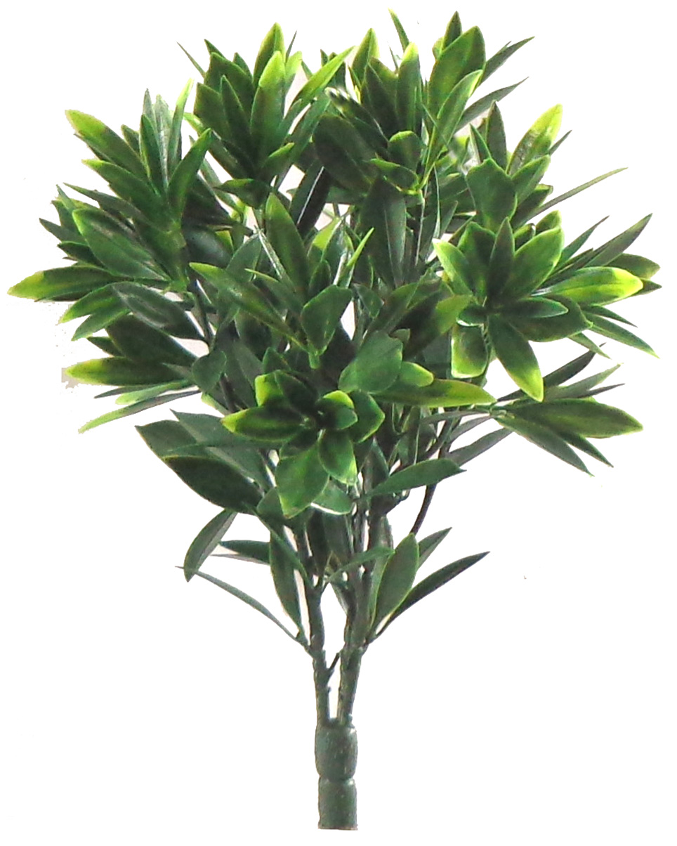 15″ UV Resistant Plastic Camellia Bush x3 w/ 63Lvs.