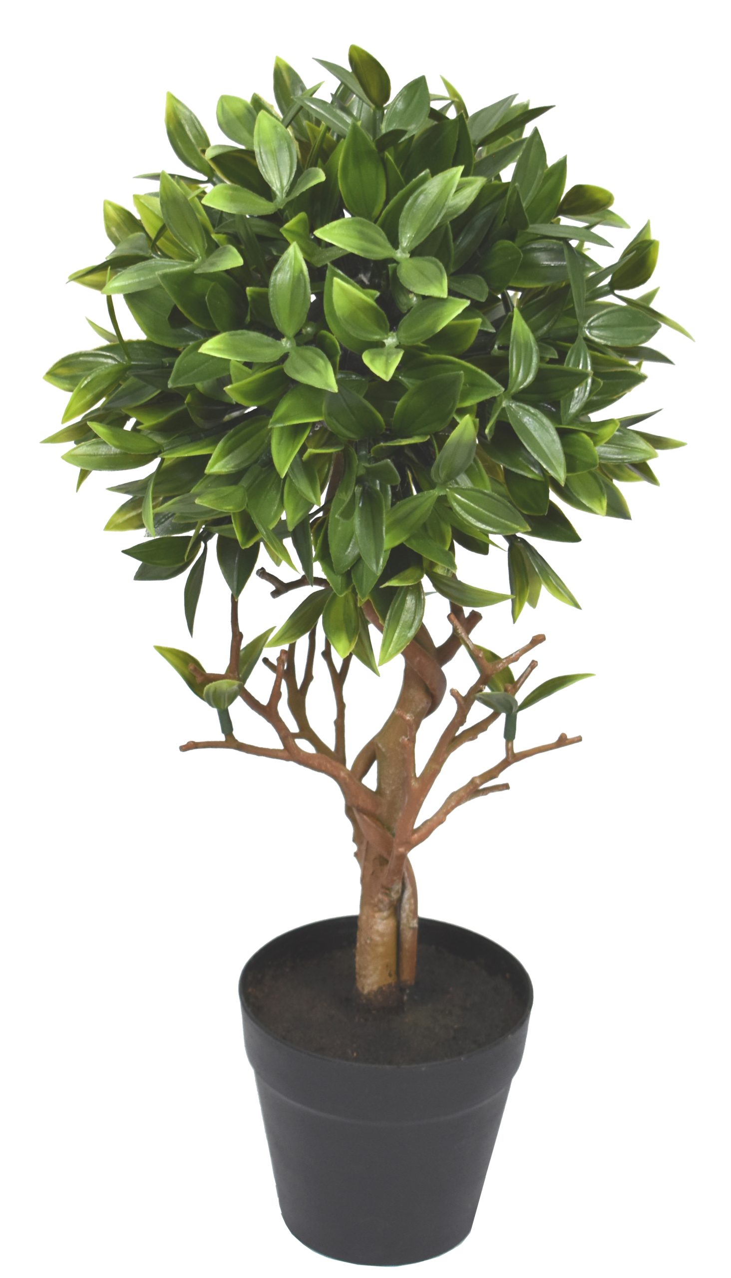 15.5″ UV Resistant Plastic Purple Brow Single Ball Plant w/138Lvs.