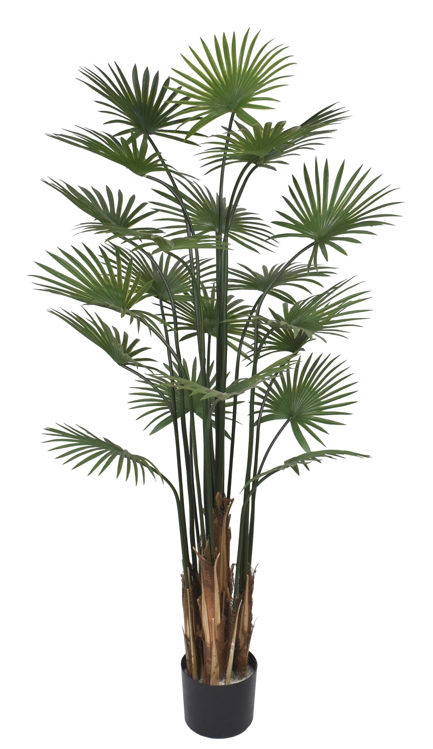 60″ UV Resistant Plastic Mini Fountain Palm Tree x21 w/ 21Lvs.