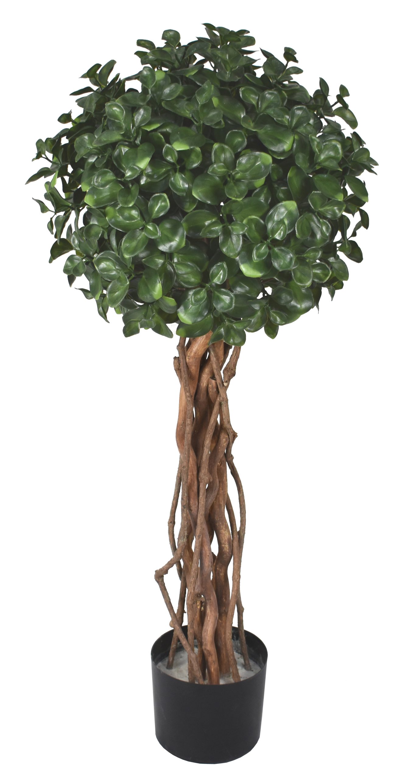 36″ UV Resistant Plastic Big Money Ficus Single Ball Topiary w/ 162Lvs.