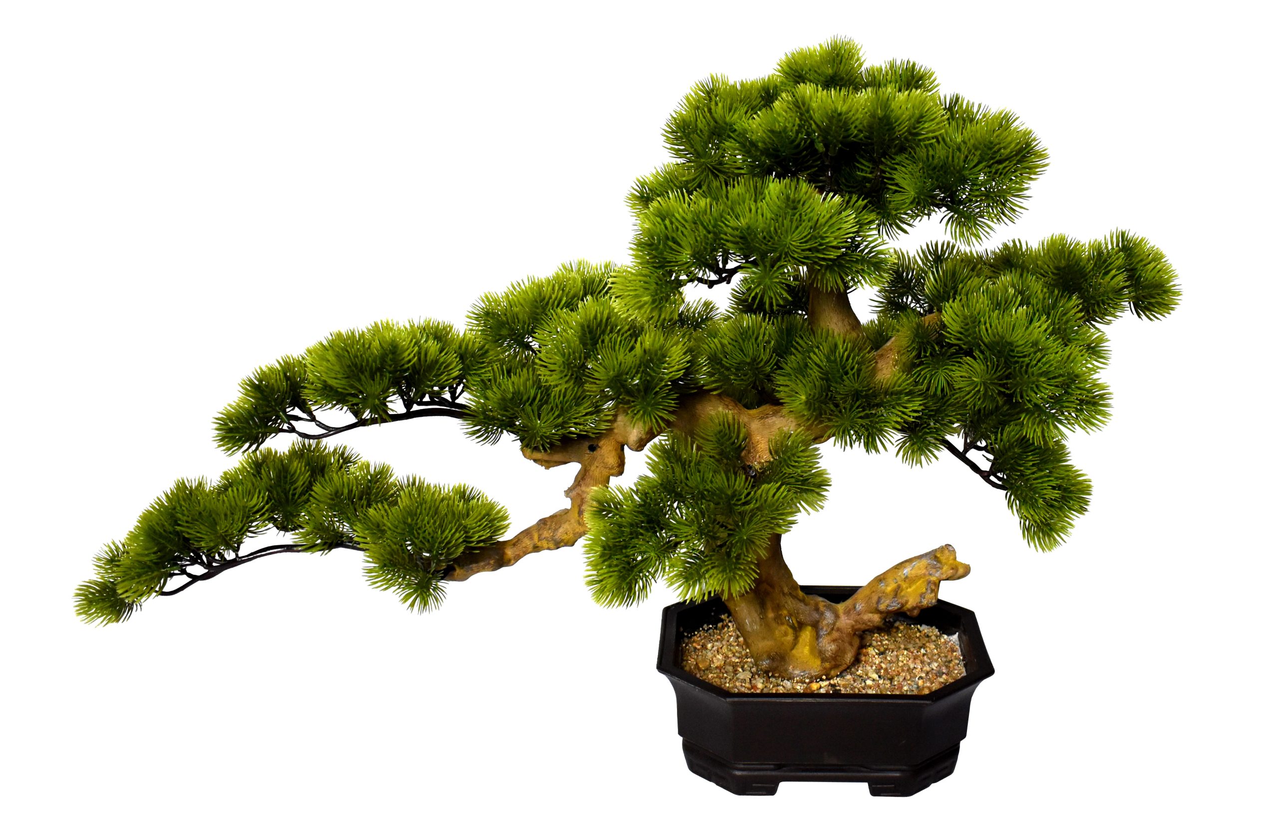 20.5″ UV Resistant Plastic Pine Needle Cypress Bonsai w/495Lvs.