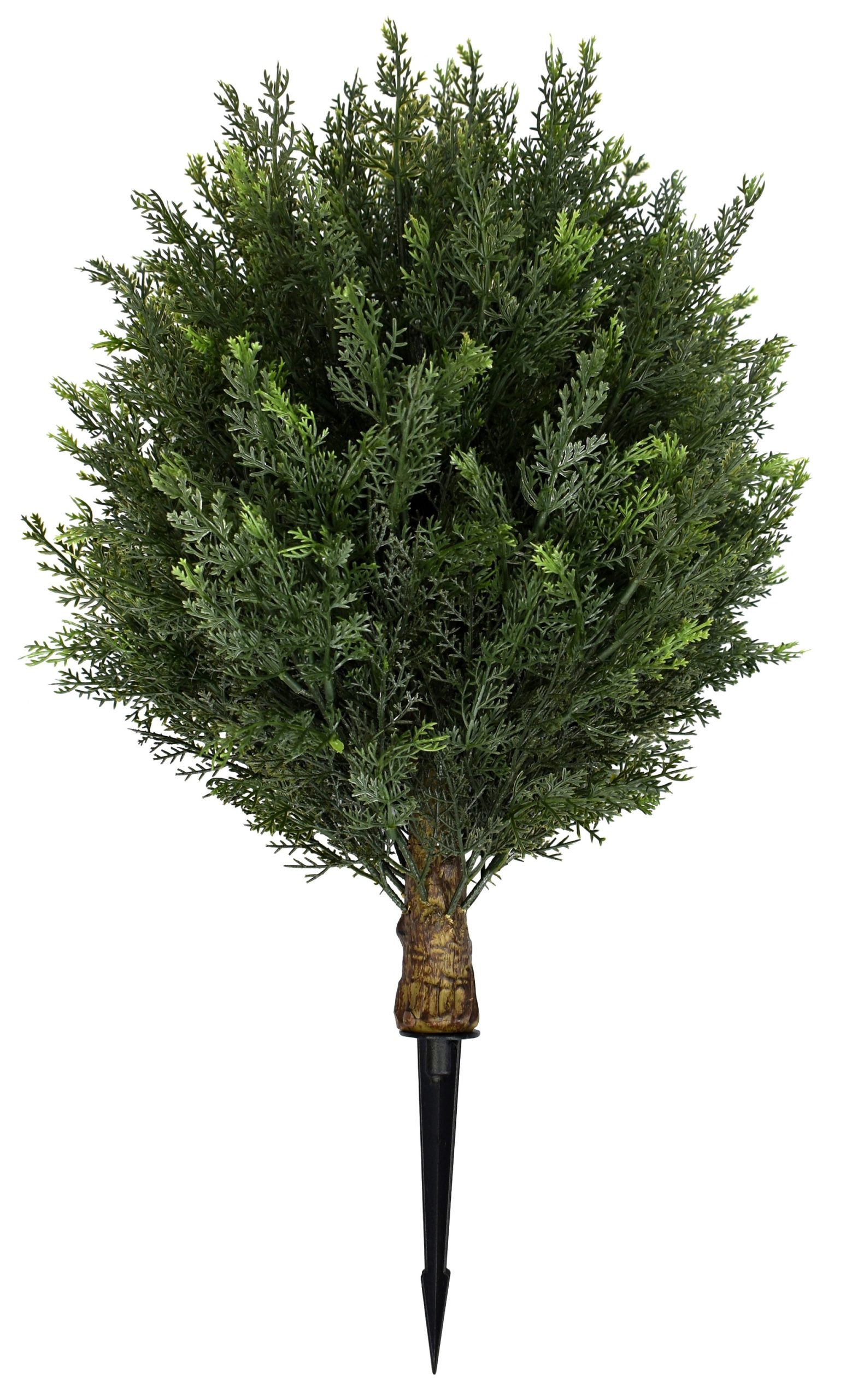 18.5″ UV Resistant Plastic Mini Cedar Topiary w/460Lvs.with Soil Anchor