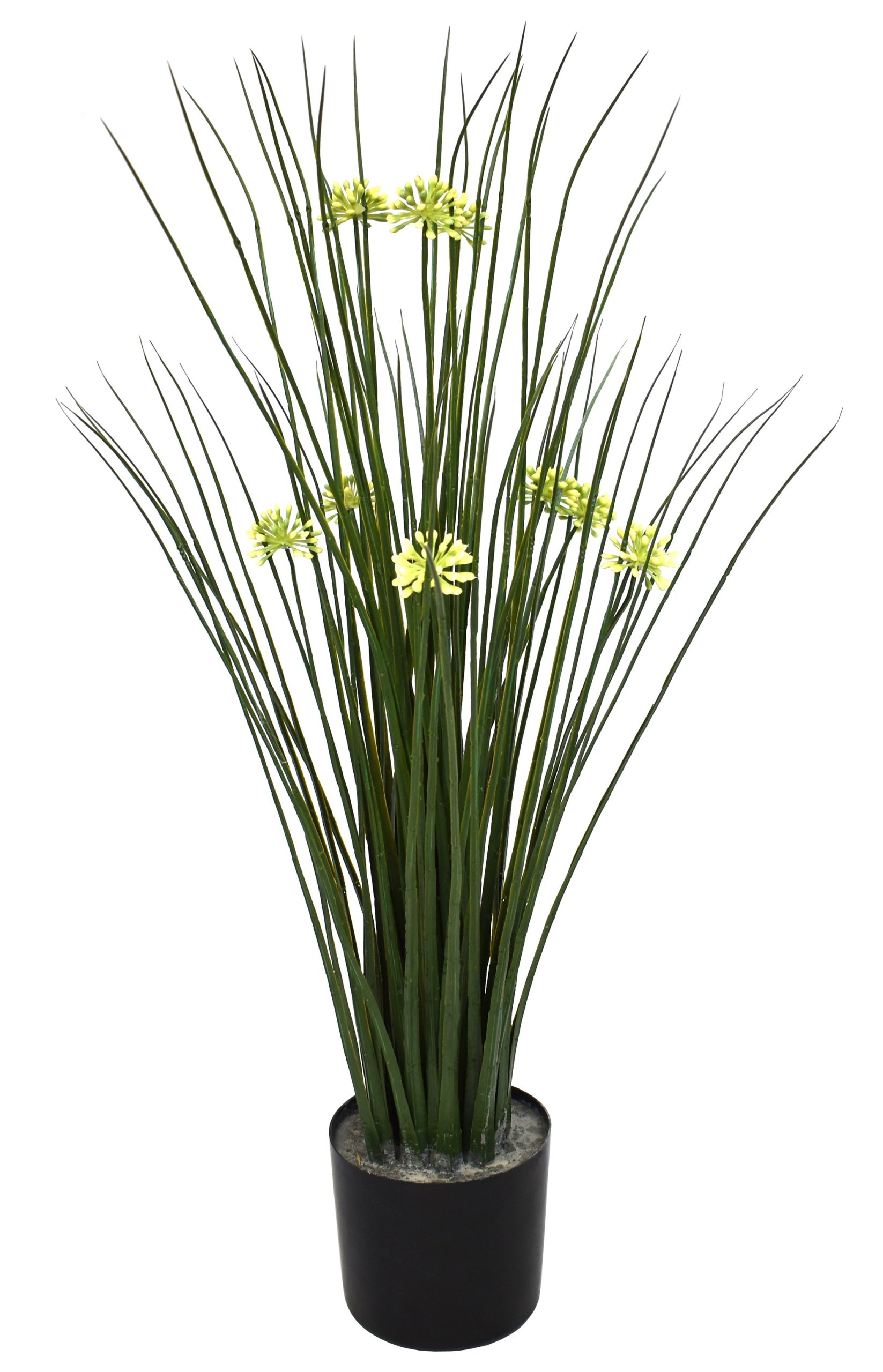 28″ UV Resistant Plastic Onion Grass w/72Lvs.9Flowers.in pot