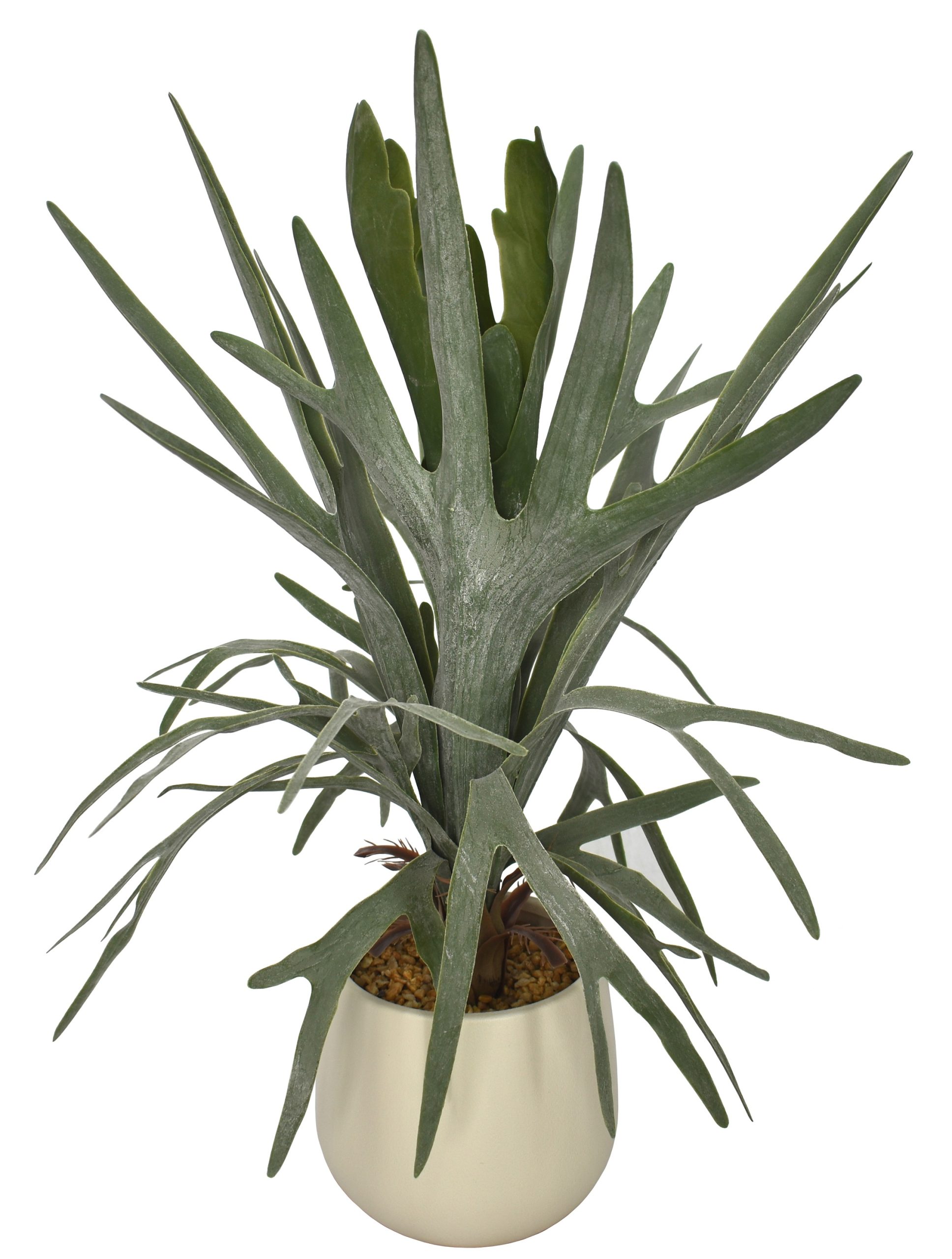 65CM UV Resistant Plastic Staghorn Fern Plantfixed in pot